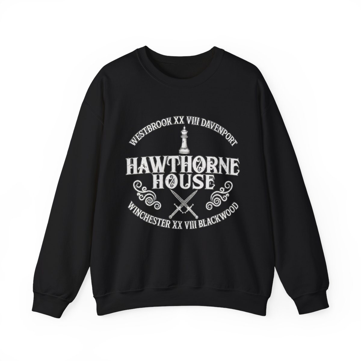 Hawthorne House Sweater, Inheritance Games Hoodies, Hawthorne Logo, Jennifer Lynn Barnes, the Hawthorne Legacy, Bookish Merch - alternate angle 4, merchandise